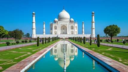 Obraz premium Taj Mahal Wedding Photoshoot Background