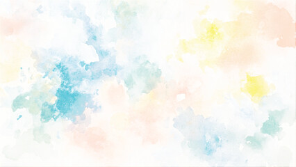 Obraz premium Cute Clouds Watercolor Flashy Banner Background Wallpaper Concept Festivity.