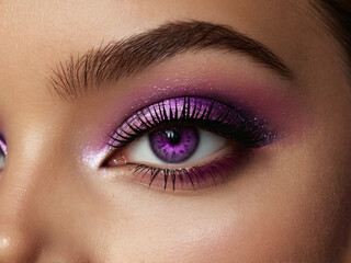 Obraz premium Close up of eye with makeup