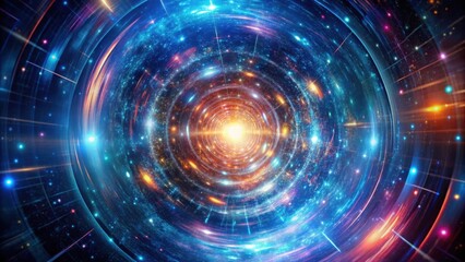 Obraz premium Abstract Space Time Tunnel Background with Dimensions of Endless Depth and Exploration