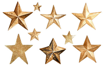 Obraz premium Glittering Starry Night Watercolor Illustration Perfect for Festive Holiday Designs