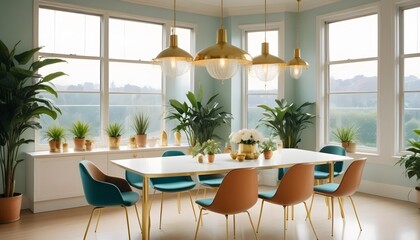 Obraz premium Photo interior modern design room 3d illustration