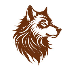 Wolf Head Silhouette.


