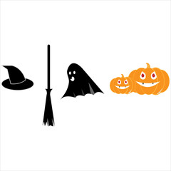 Happy Halloween. White background design.Vector halloween icon