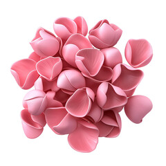 Obraz premium a rose petal confetti 3D icon celebration theme soft pink isolated on white and transparent background