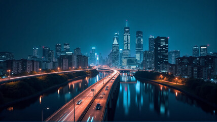 Fototapeta premium traffic at night