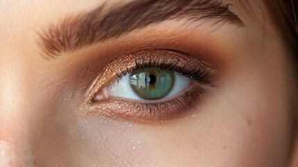 Fototapeta premium Makeup artists apply eyeshadow to add dimension and visual interest, AI generated images