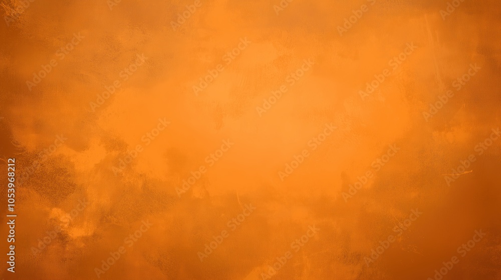Leinwandbilder A vibrant orange background featuring a solid color with a subtle grunge texture, creating an abstract design element. The design is centrally placed on the canvas, leaving large spaces on both sides 