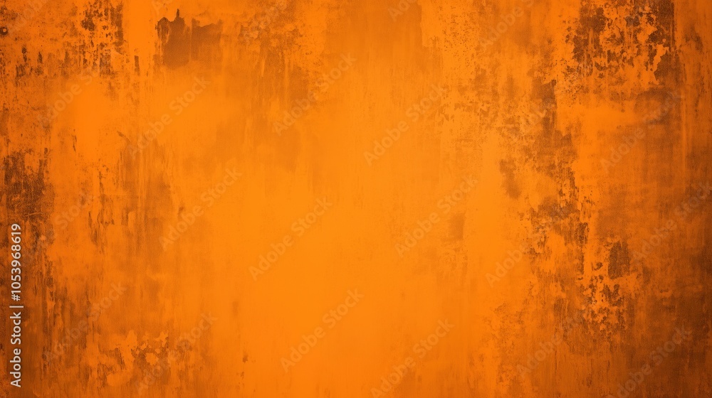 Poster A vibrant orange background featuring a solid color with a subtle grunge texture, creating an abstract design element. The design is centrally placed on the canvas, leaving large spaces on both sides 