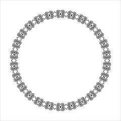 Obraz premium Round frame with Greek meander ornament