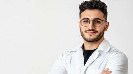 Confident Scientist in Laboratory Coat Portrait