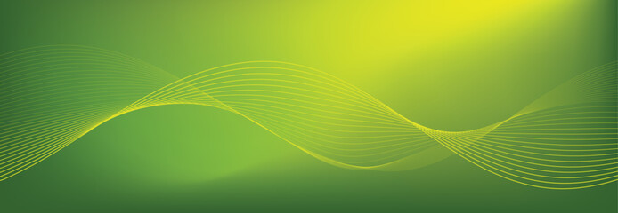 Abstract green gradient background with wavy lines. EPS10