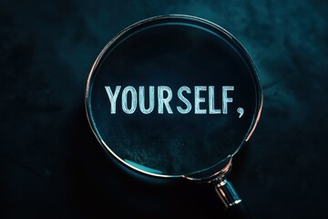 Explore Yourself with a Magnifying Glass Concept