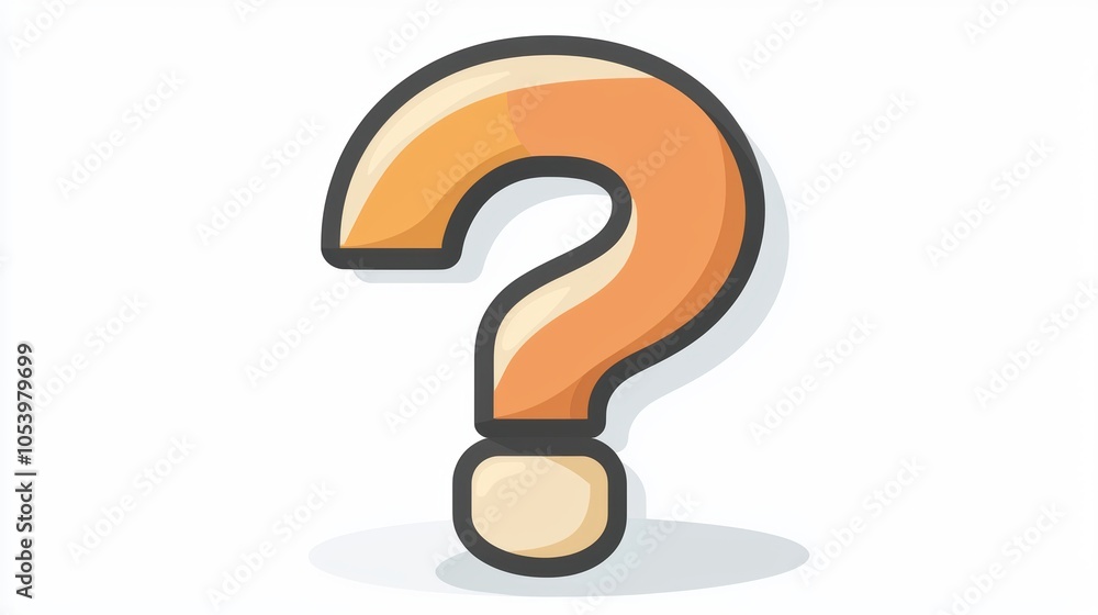 Poster modern question mark with shadow effect