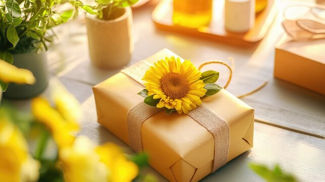 Beautifully Arranged Spa Gift Voucher Presentation