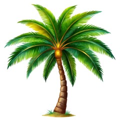 green palm tree with branch