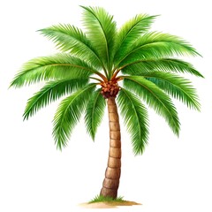 green palm tree with branch