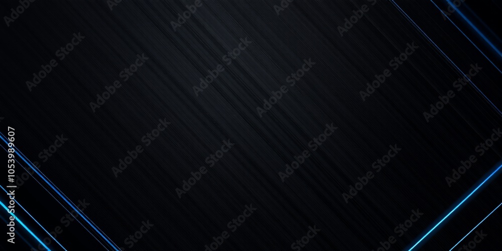 Wall mural Abstract dark background with blue lines.