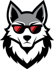 Obraz premium Wolf Majestic Mascot logo style vector art illustration eps