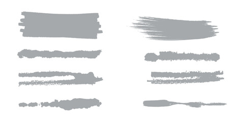 Set of wavy horizontal lines. Set of marker hand drawn line borders and doodle design elements. Hand drawn paint brush strokes lines. Vector isolated on