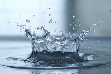 Fresh Water Drops in Motion