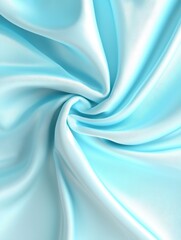 Obraz premium Smooth blue satin fabric, soft texture, gentle draping, elegant and luxurious appearance.