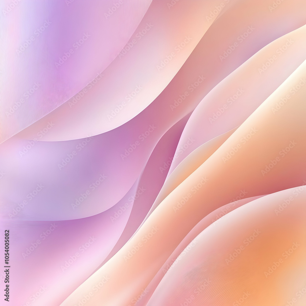 Aufkleber abstract background of pink and orange gradient colors with soft curved lines.