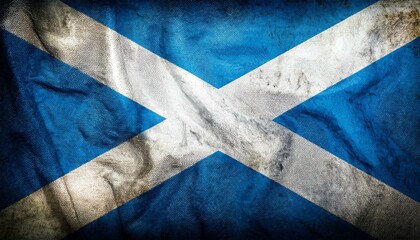 古いビンテージのスコットランドの国旗(Old grunge vintage Scotland flag.)
