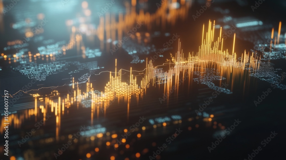 Poster dynamic data visualization with vibrant graphs and charts