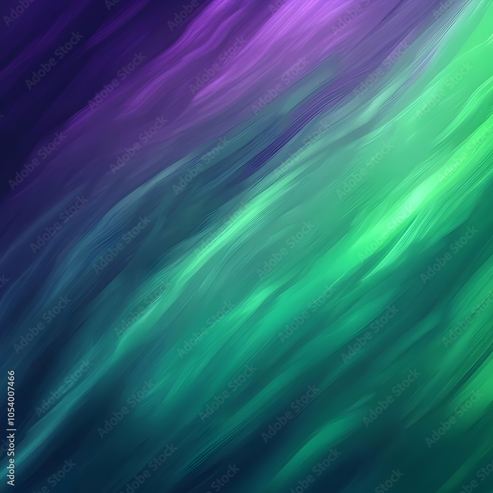 Poster abstract background with diagonal lines of purple and teal fading into green.