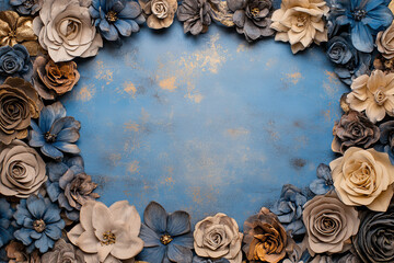 Elegant Dark Floral Background with Vibrant Blooms and Foliage on Black Textured Canvas, Perfect for Luxurious Invitations, Dramatic Graphic Designs, and Moody Decor Themes