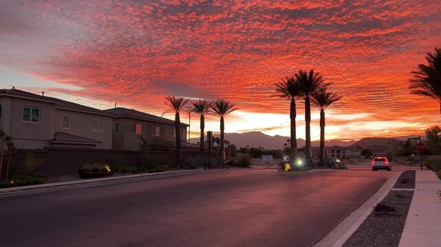 Summerlin West, Las Vegas, Nevada, sunset, sky
