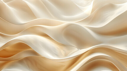 Obraz premium Abstract beige and white wavy background with soft and smooth shapes.