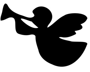 silhouette of an angel