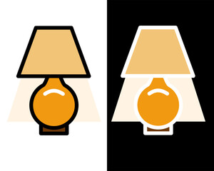 Illustration of decorative table lamps, standing lamps, suitable for decorating work or study rooms