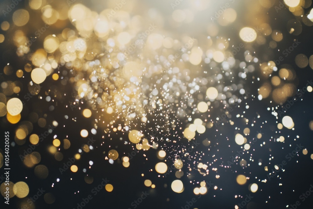 Poster blurry image of a bunch of sparkles in the air. the image has a dreamy and ethereal quality to it, a