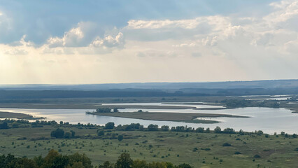 view of the river from the hill
