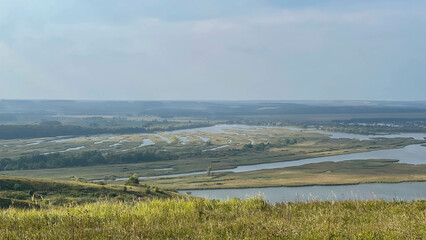 view of the river from the hill