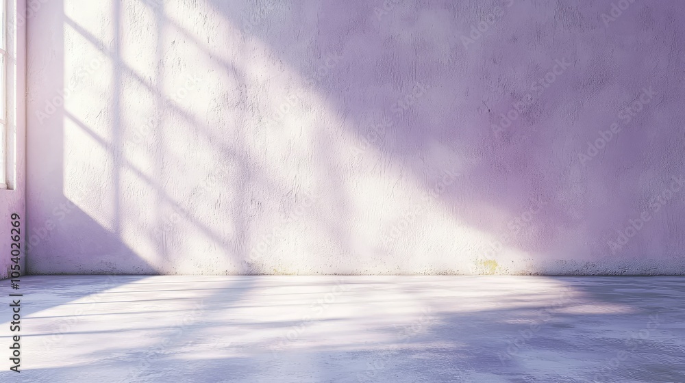 Aufkleber soft lavender background with empty space and light shadows