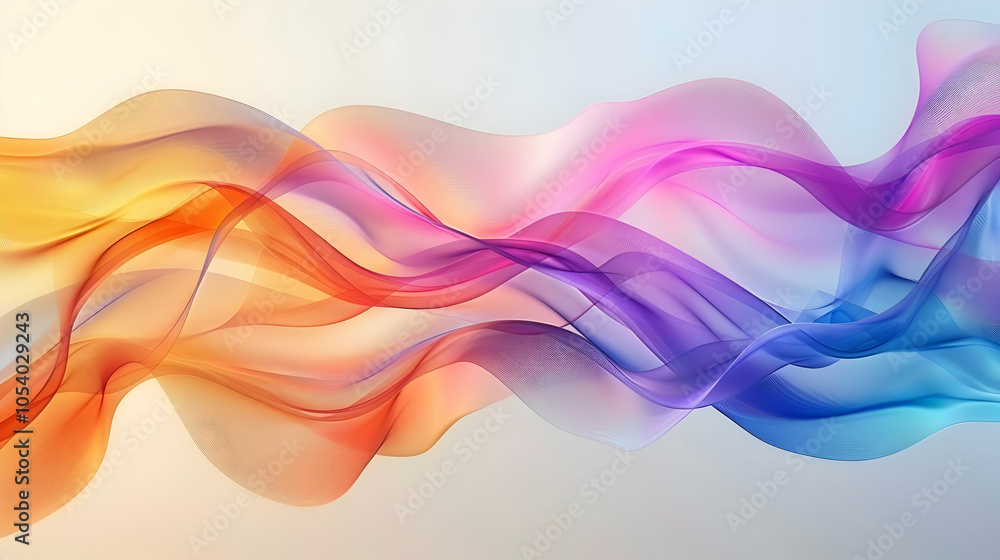 Aufkleber abstract colorful wavy background with smooth flowing lines.