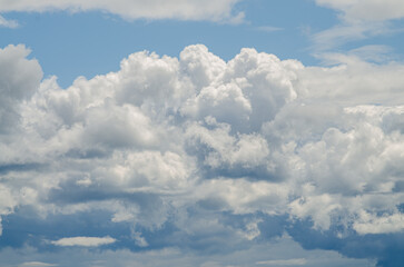 Bright sky with a lot of clouds