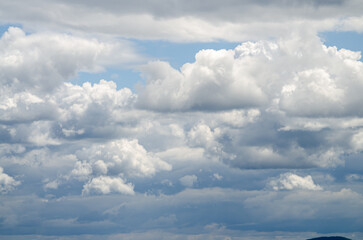 Fototapeta premium Bright sky with a lot of clouds