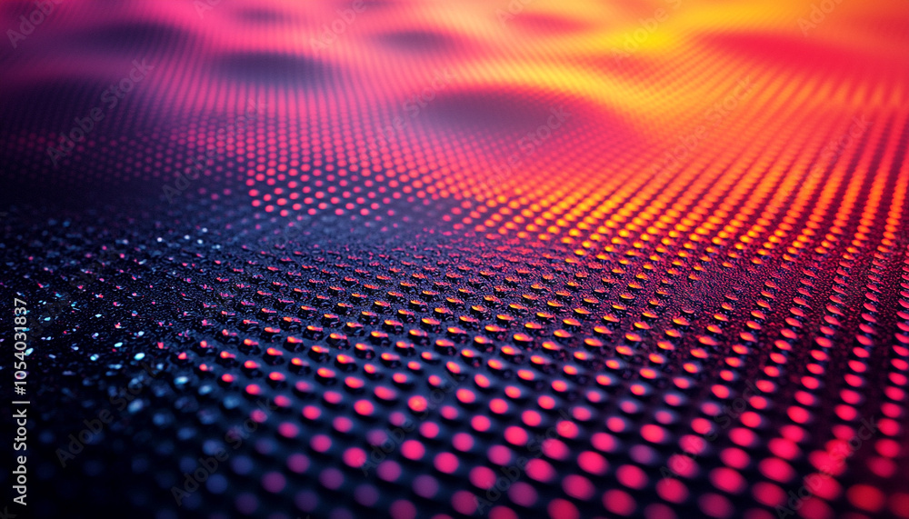 Poster bright circle pattern on modern futuristic technology backdrop generated by ai