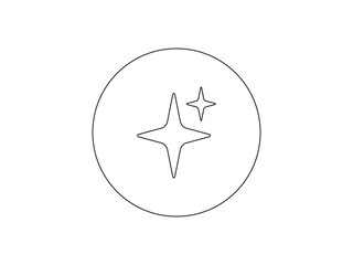 AI stars icon. Artificial intelligence brand. Machine learning. Generate images and text signs. IT help assistant. Data science. Vector illustration.