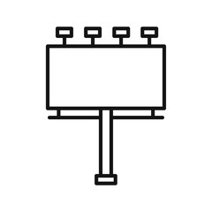 Fototapeta premium Billboard icon outline collection or set in black and white