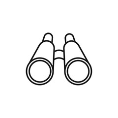 Binoculars icon outline collection or set in black and white