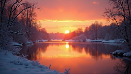 Obraz premium Three joyful dogs playing in the snow, showcasing friendship and winter fun. Generative, AI,