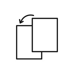 Duplicate icon outline collection or set in black and white