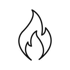 Obraz premium Flame icon outline collection or set in black and white