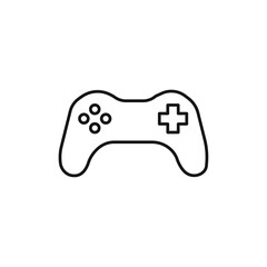 Gamepad icon outline collection or set in black and white